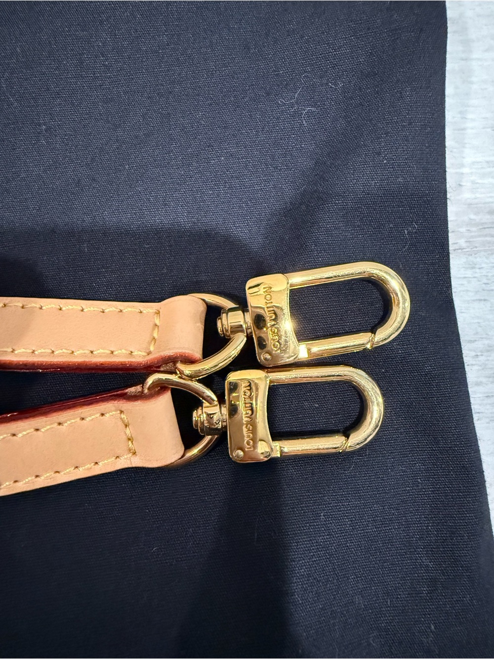 Louis Vuitton Natural Vachetta Leather Strap with Gold Hardware
